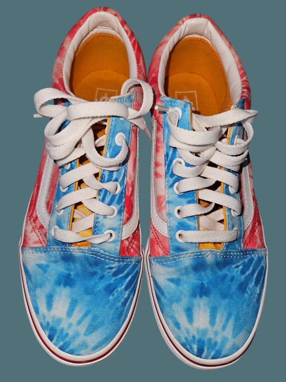 Vans Off The Wall Tie Dye Colorful Sneakers Size Juniors 7/ Women 8.5